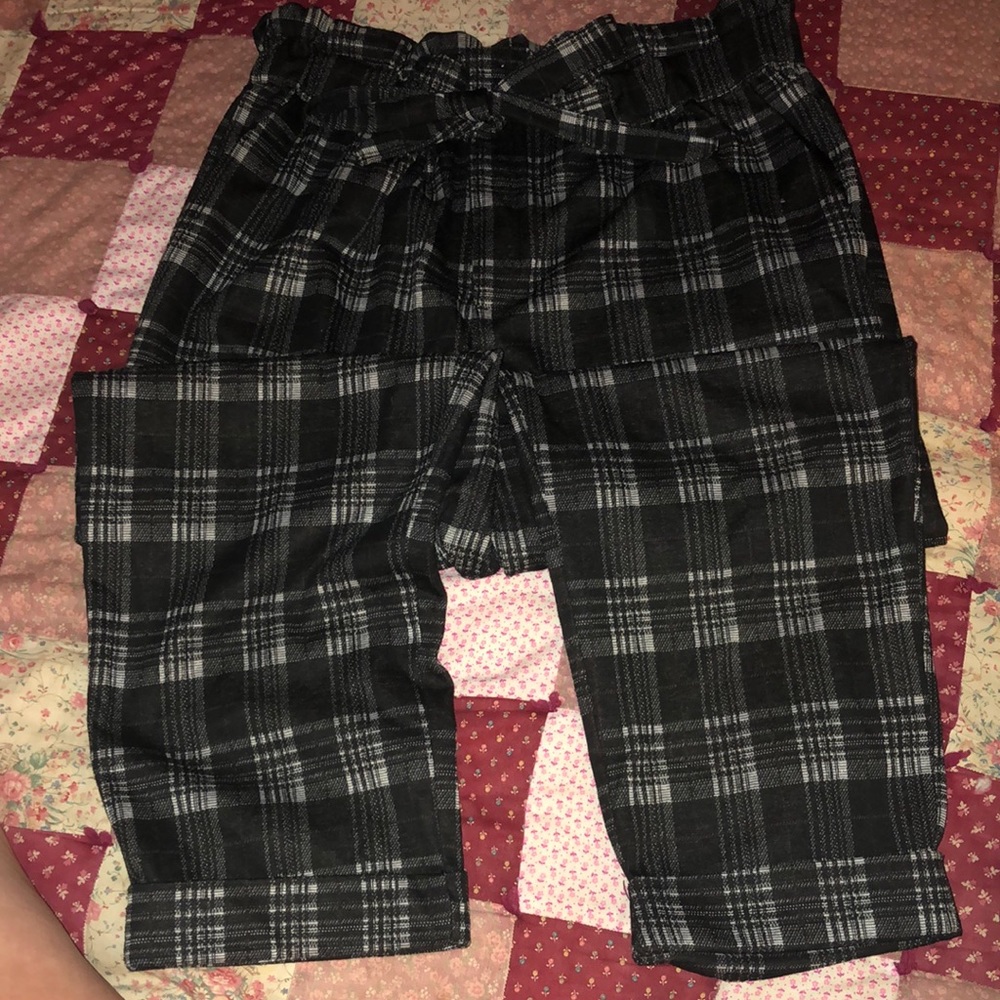 Black and white trousers